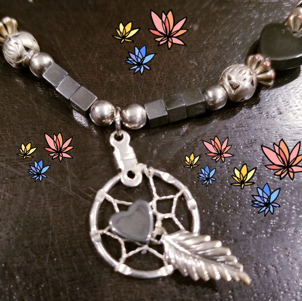 Vintage Silver dreamcatcher necklace